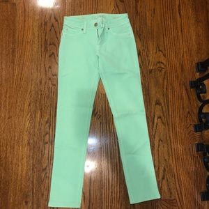 Mint green jeans